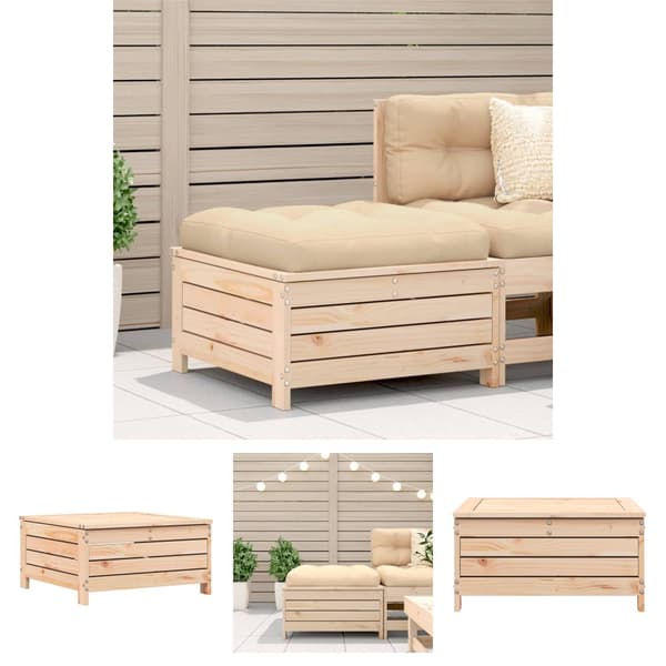 The Living Store Trädgårdspall 62x63,5x32 cm massiv furu -  Utesoffor
