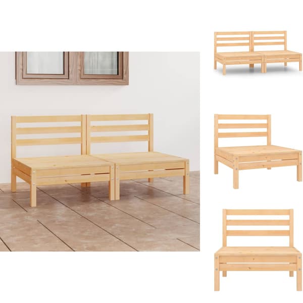 Udendørs sofaer - Living 2-personers havesofa massivt fyrretræ