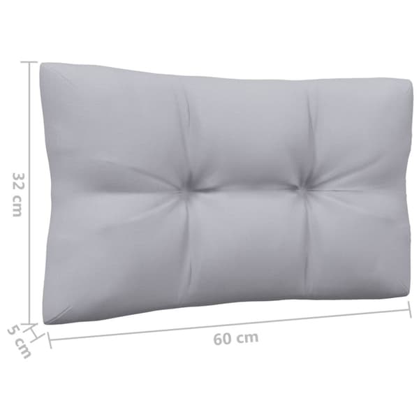 4-personers havesofa med grå hynder massivt fyrretræ - 4-personers Havesofa - 4-personers Havesofaer - Home & Living