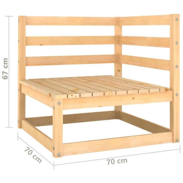 2-personers havesofa massivt fyrretræ - Havesofa - Havesofaer - Home & Living