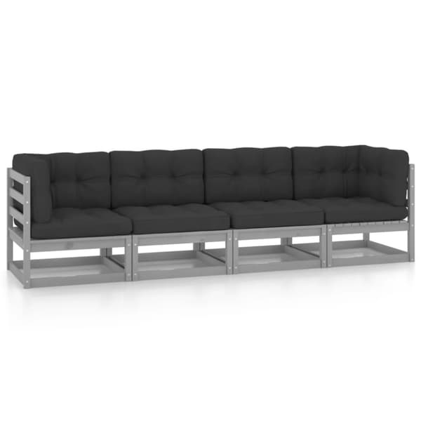 4-personers havesofa med hynder massivt fyrretræ - Havesofa - Havesofaer - Home & Living