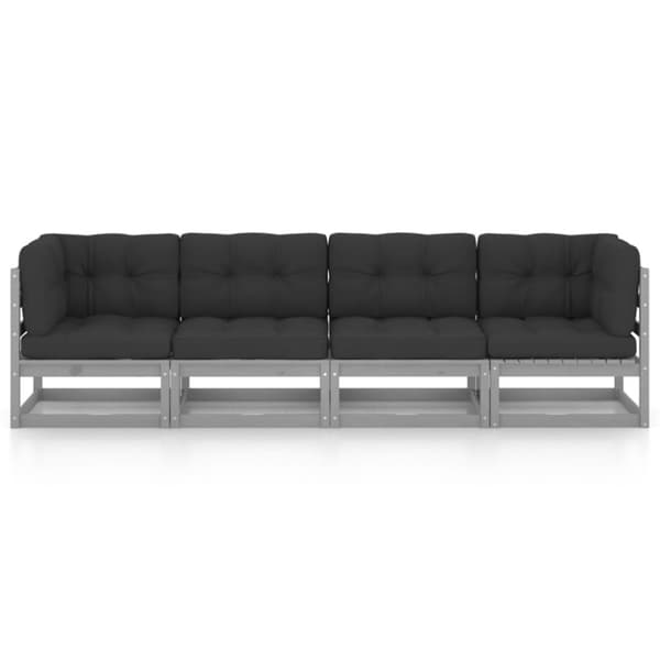 4-personers havesofa med hynder massivt fyrretræ - Havesofa - Havesofaer - Home & Living
