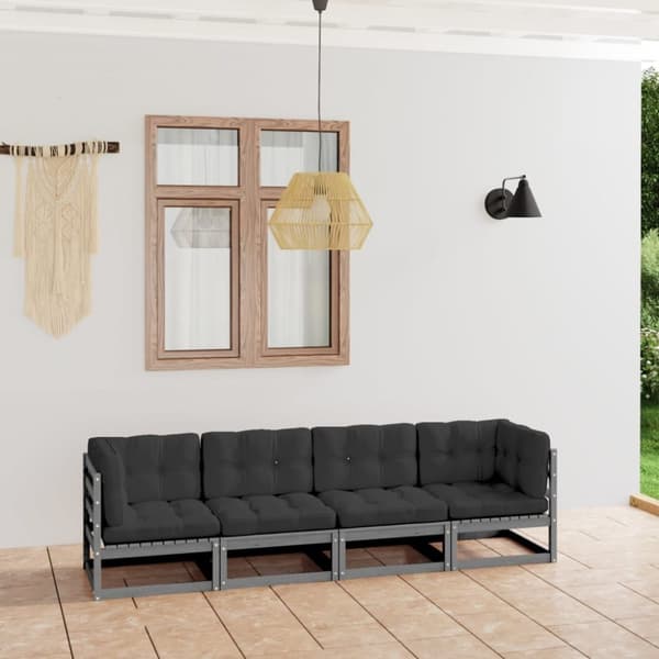 4-personers havesofa med hynder massivt fyrretræ - Havesofa - Havesofaer - Home & Living