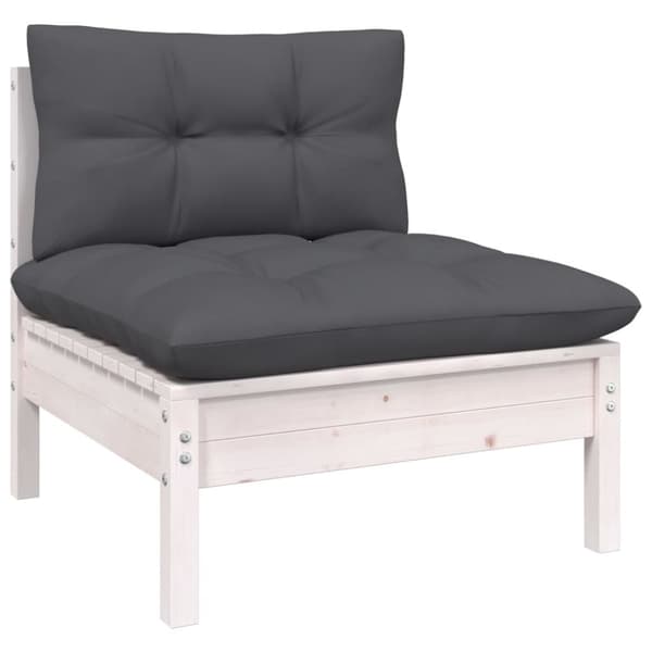 2-personers havesofa med antracitgrå hynder massivt fyrretræ - 2-personers Havesofa - 2-personers Havesofaer - Home & Living