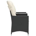 Miniatyrbillede 5 af 11: vidaXL 2-personers havesofa med bord og lænefunktion polyrattan sort