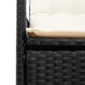 Miniatyrbillede 8 af 11: vidaXL 2-personers havesofa med bord og lænefunktion polyrattan sort