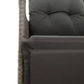 Miniatyrbillede 8 af 11: vidaXL 2-personers havesofa med bord og lænefunktion polyrattan grå