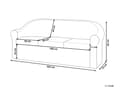 Miniatyrbilde 3 av 11: 3 seters Hagesofa Naturrotting Hvit Bomullspute Medium Motstand Utendørs Boho Style Hage Uteplass Balkong