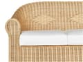 Miniatyrbilde 10 av 11: 3 seters Hagesofa Naturrotting Hvit Bomullspute Medium Motstand Utendørs Boho Style Hage Uteplass Balkong