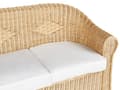 Miniatyrbilde 11 av 11: 3 seters Hagesofa Naturrotting Hvit Bomullspute Medium Motstand Utendørs Boho Style Hage Uteplass Balkong