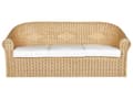 Miniatyrbilde 1 av 11: 3 seters Hagesofa Naturrotting Hvit Bomullspute Medium Motstand Utendørs Boho Style Hage Uteplass Balkong