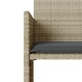 Miniatyrbillede 6 af 11: vidaXL 2-personers havesofa med bord og skamler polyrattan lysegrå