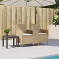 Miniatyrbillede 2 af 9: vidaXL 2-personers havesofa med bord og hynder polyrattan beige