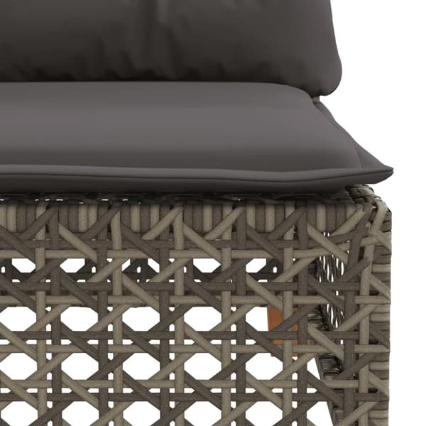 vidaXL hjørnemodul til havesofa med hynder polyrattan grå