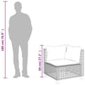 Miniatyrbillede 8 af 10: vidaXL hjørnemodul til havesofa med hynder polyrattan grå