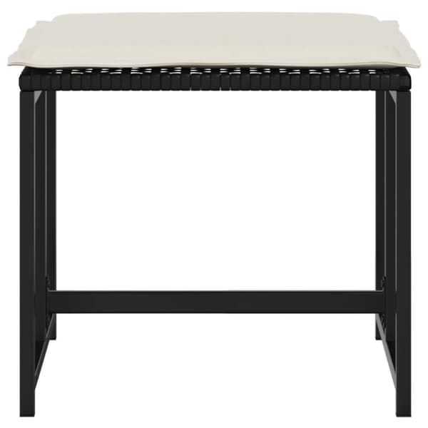 vidaXL haveskamler 4 stk. med hynder polyrattan sort