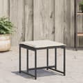 Miniatyrbillede 1 af 9: vidaXL haveskamler 4 stk. med hynder polyrattan sort