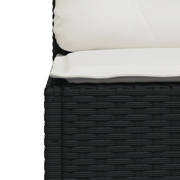 vidaXL sofamodul til haven med hynder polyrattan sort