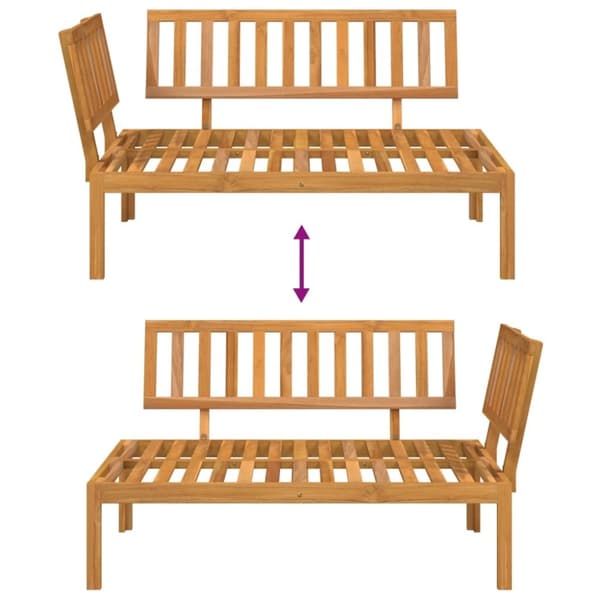 vidaXL Pallsoffa hörnsektion massivt akaciaträ