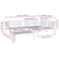 Miniatyrbilde 7 av 7: vidaXL Hagesofasett i paller 4 deler heltre akasie