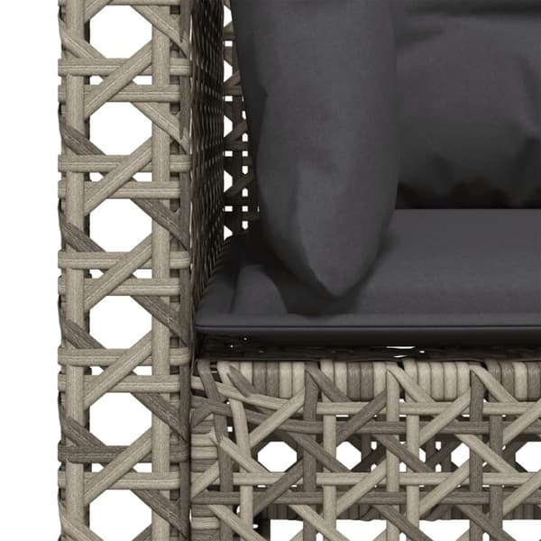 vidaXL hjørnemoduler til havesofa 2 stk. med hynder polyrattan grå