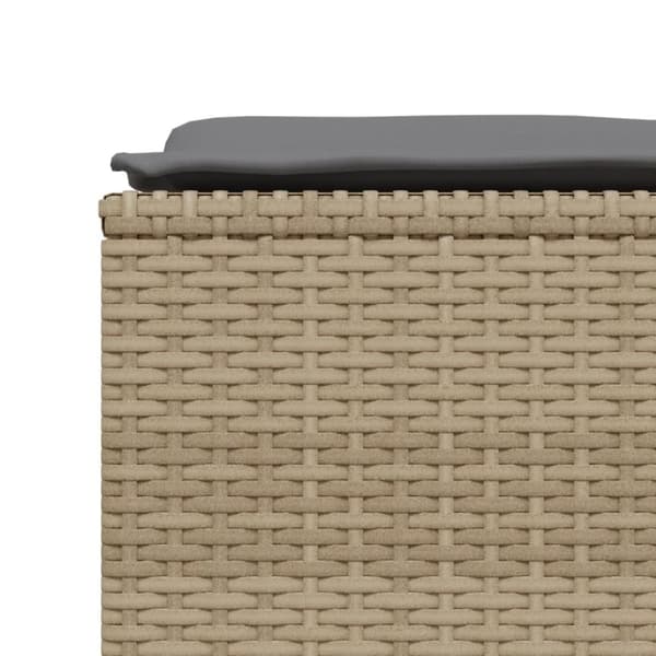 vidaXL haveskamler 4 stk. med hynder polyrattan beige
