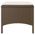 Miniatyrbillede 8 af 11: vidaXL 2-personers havesofa med bord og skamler polyrattan brun