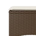 Miniatyrbillede 10 af 11: vidaXL 2-personers havesofa med bord og skamler polyrattan brun