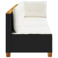 Miniatyrbillede 5 af 9: vidaXL 3-personers havesofa med hynder polyrattan sort