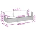 Miniatyrbillede 8 af 9: vidaXL 3-personers havesofa med hynder polyrattan sort