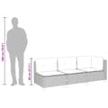 Miniatyrbillede 9 af 9: vidaXL 3-personers havesofa med hynder polyrattan sort
