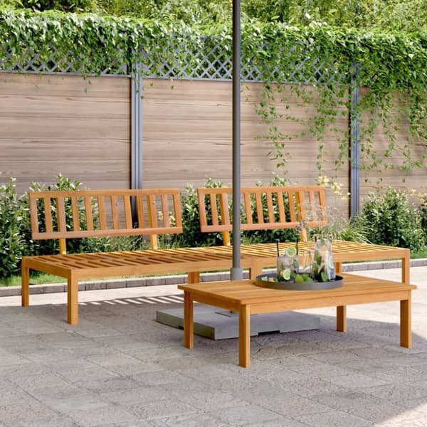 vidaXL Hagesofa paller 2 stk heltre akasie