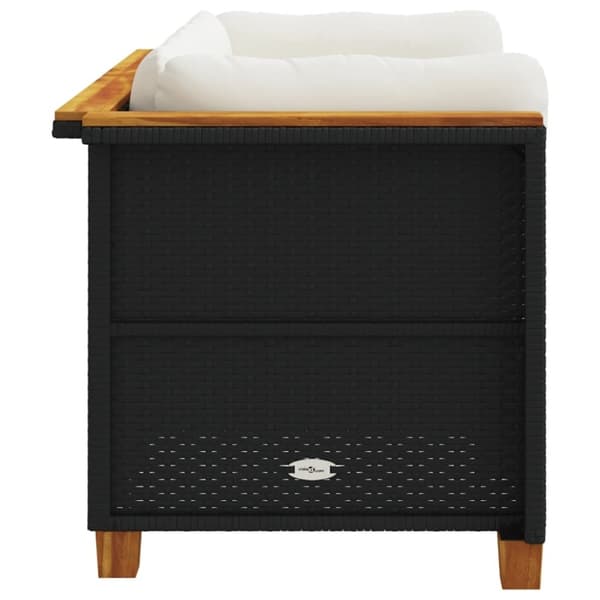 vidaXL hjørnemoduler til havesofa 2 stk. med hynder polyrattan sort