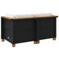 Miniatyrbillede 6 af 9: vidaXL hjørnemoduler til havesofa 2 stk. med hynder polyrattan sort