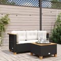 Miniatyrbillede 1 af 9: vidaXL hjørnemoduler til havesofa 2 stk. med hynder polyrattan sort