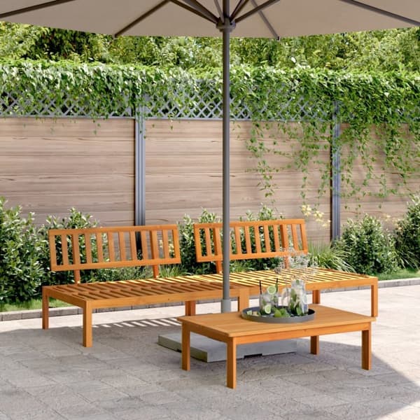 vidaXL midtermoduler 2 stk. til pallesofa massivt akacietræ