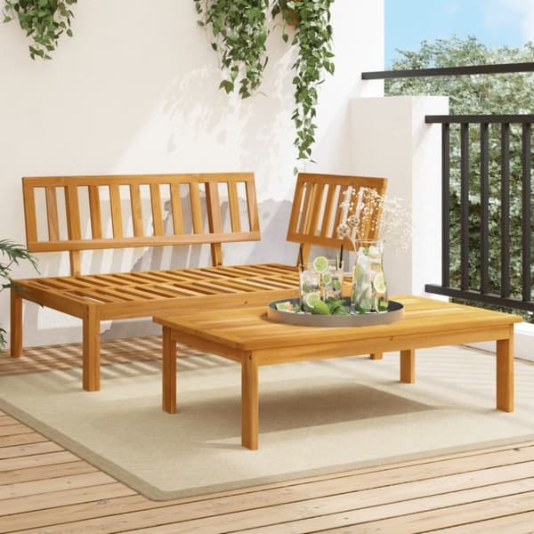 vidaXL sofamoduler 2 stk. til pallesofa massivt akacietræ
