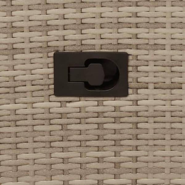 vidaXL 2-personers havesofa med bord og lænefunktion polyrattan beige
