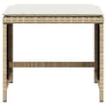 Miniatyrbillede 5 af 11: vidaXL haveskamler 4 stk. med hynder 40x40x35 cm polyrattan beige