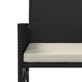 Miniatyrbilde 9 av 11: vidaXL Hagesofa 2-seters med bord og krakker svart polyrotting