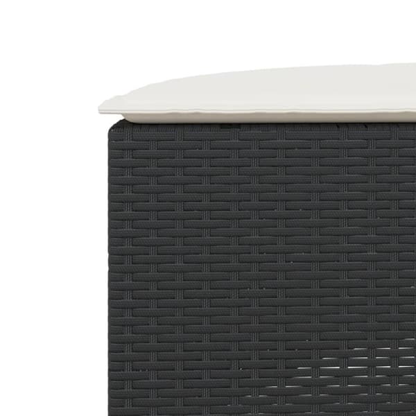 vidaXL sofasæt til haven 2 dele halvrund polyrattan sort