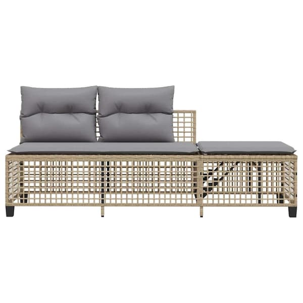 vidaXL hjørnesofasæt til haven 3 dele med hynder polyrattan beige