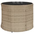Miniatyrbillede 7 af 11: vidaXL sofasæt til haven 3 dele halvrund polyrattan beige