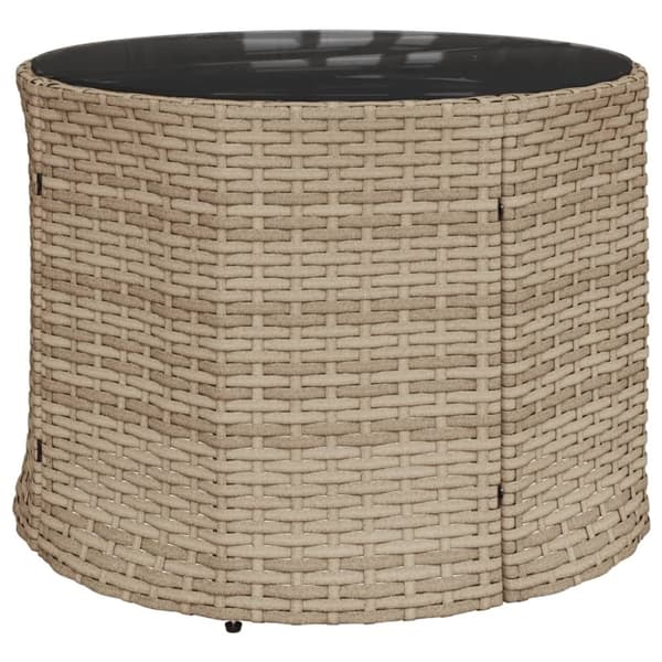 vidaXL sofasæt til haven 3 dele halvrund polyrattan beige
