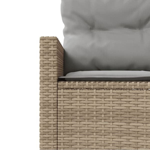 vidaXL sofasæt til haven 3 dele halvrund polyrattan beige