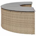 Miniatyrbillede 5 af 9: vidaXL haveskammel med hynde polyrattan beige