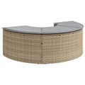 Miniatyrbillede 6 af 9: vidaXL haveskammel med hynde polyrattan beige
