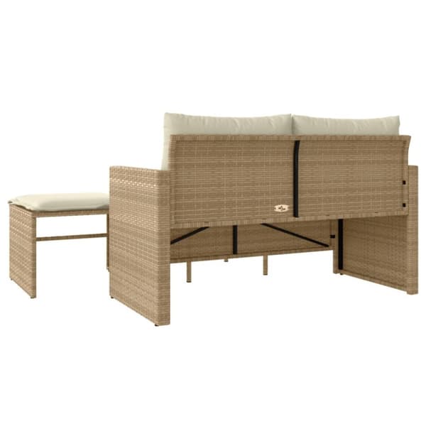 vidaXL sofasæt til haven 3 dele med hynder polyrattan beige