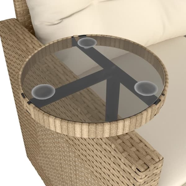 vidaXL sofasæt til haven 3 dele med hynder polyrattan beige