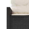 Miniatyrbillede 5 af 7: vidaXL havesofa med hynder halvrund polyrattan sort